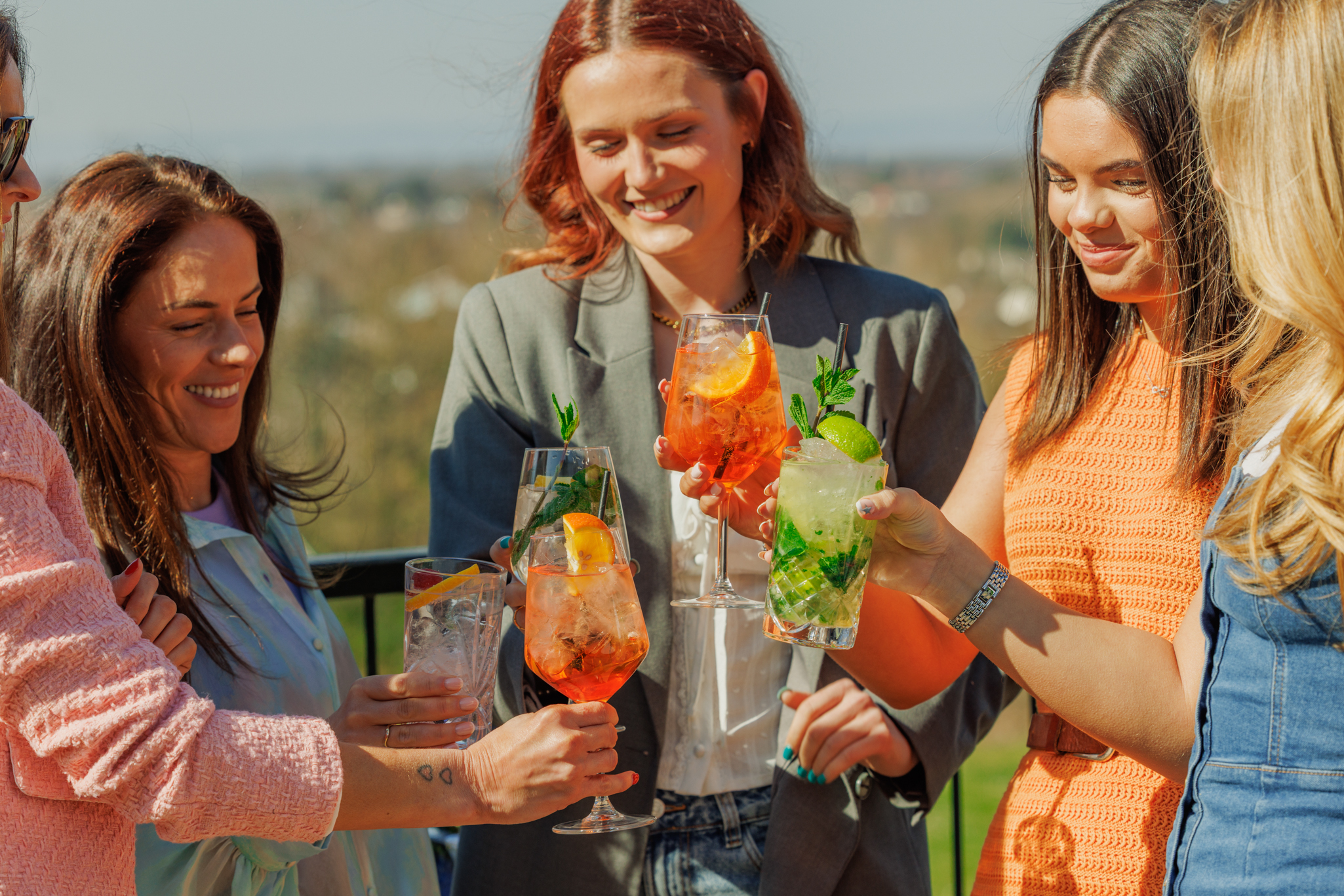 Women with cocktails in Summer